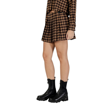 Only Brown Recycled Polyester Mini Skirt