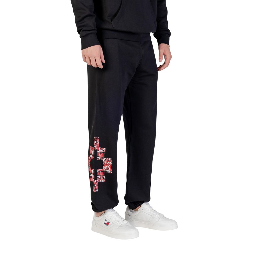 County of Milan Black Cotton Joggers (Workout Pants)