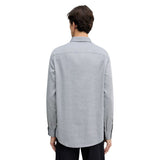 Armani Exchange Black And White Cotton Dress Shirt