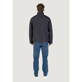 Armani Exchange Blue Polyester Full-Length Jacket