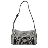 MCM Gray Fabric Crossbody Bag