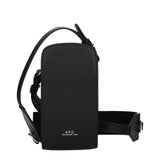 A.P.C. Black Leather Crossbody Bag