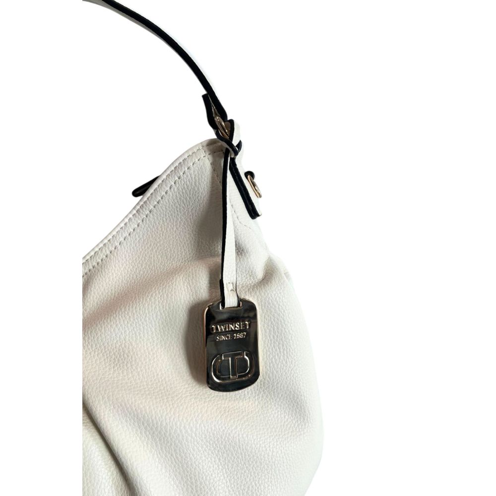Twinset White PU Women Shoulder Bag