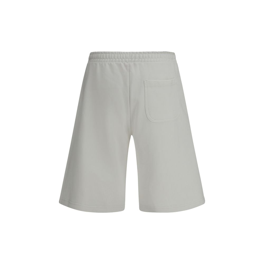 Diesel White Cotton Bermuda Shorts