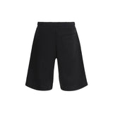 Diesel Black Cotton Bermuda Shorts