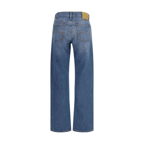 Jacob Cohen Blue Cotton Straight-Leg Jeans