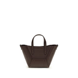 Brunello Cucinelli Bordeaux Calf Leather Bos Taurus Shoulder Bag