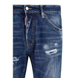 Dsquared² Blue Cotton Slim Fit Jeans