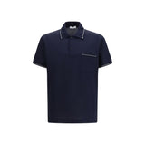 Ferragamo Blue Cotton Polo Shirt