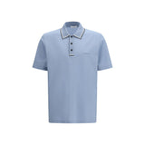 Ferragamo Blue Cotton Polo Shirt