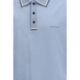 Ferragamo Blue Cotton Polo Shirt