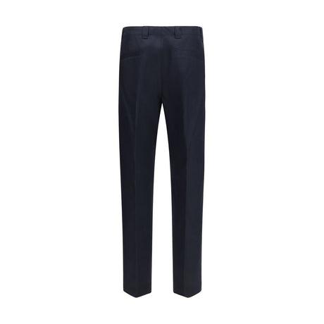 Gucci Blue Cotton Casual Pants
