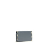 Valentino Garavani Blue Calf Leather Bos Taurus Wallet