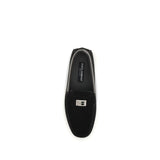 Dolce & Gabbana Black Calf Leather Bos Taurus Slip-On Loafers