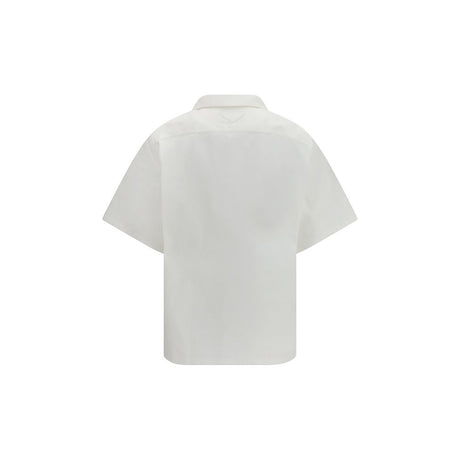 Prada White Cotton Pattern Shirt