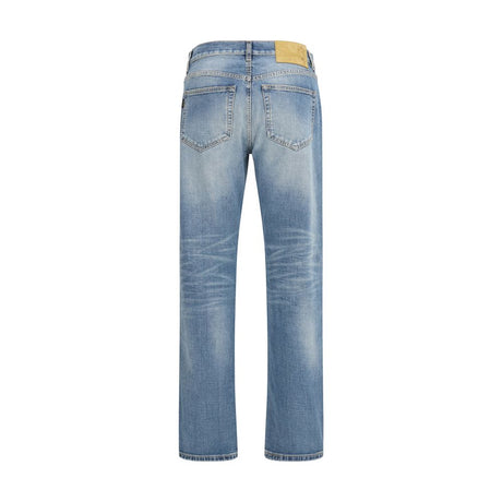 Haikure Blue Cotton Straight-Leg Jeans