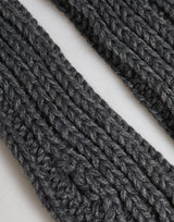 Dolce & Gabbana Gray Acrylic Knitted Fingerless Arm Warmer Gloves