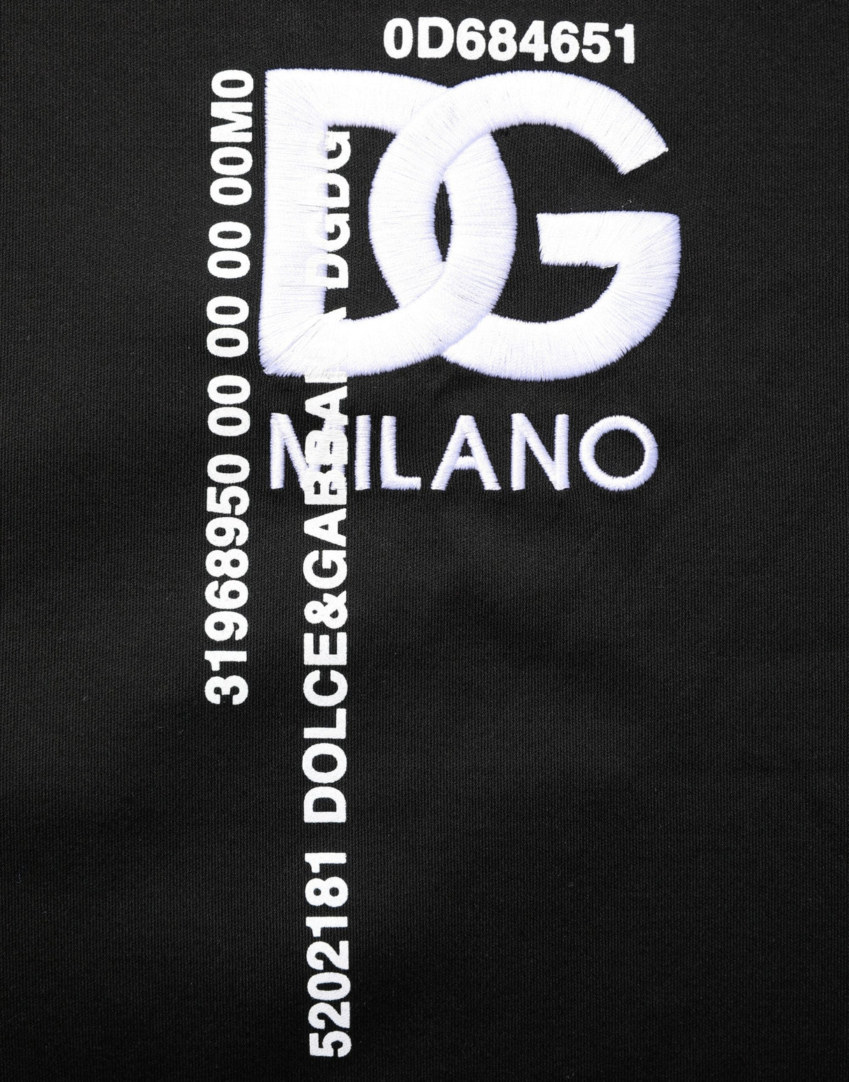 Dolce & Gabbana Black Logo Embroidered Men Crew Neck T-shirt