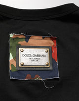 Dolce & Gabbana Black Italians Do It Better Camo Pocket Men T-shirt