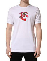 Dolce & Gabbana White DG Cherries Cotton Crew Neck  T-shirt