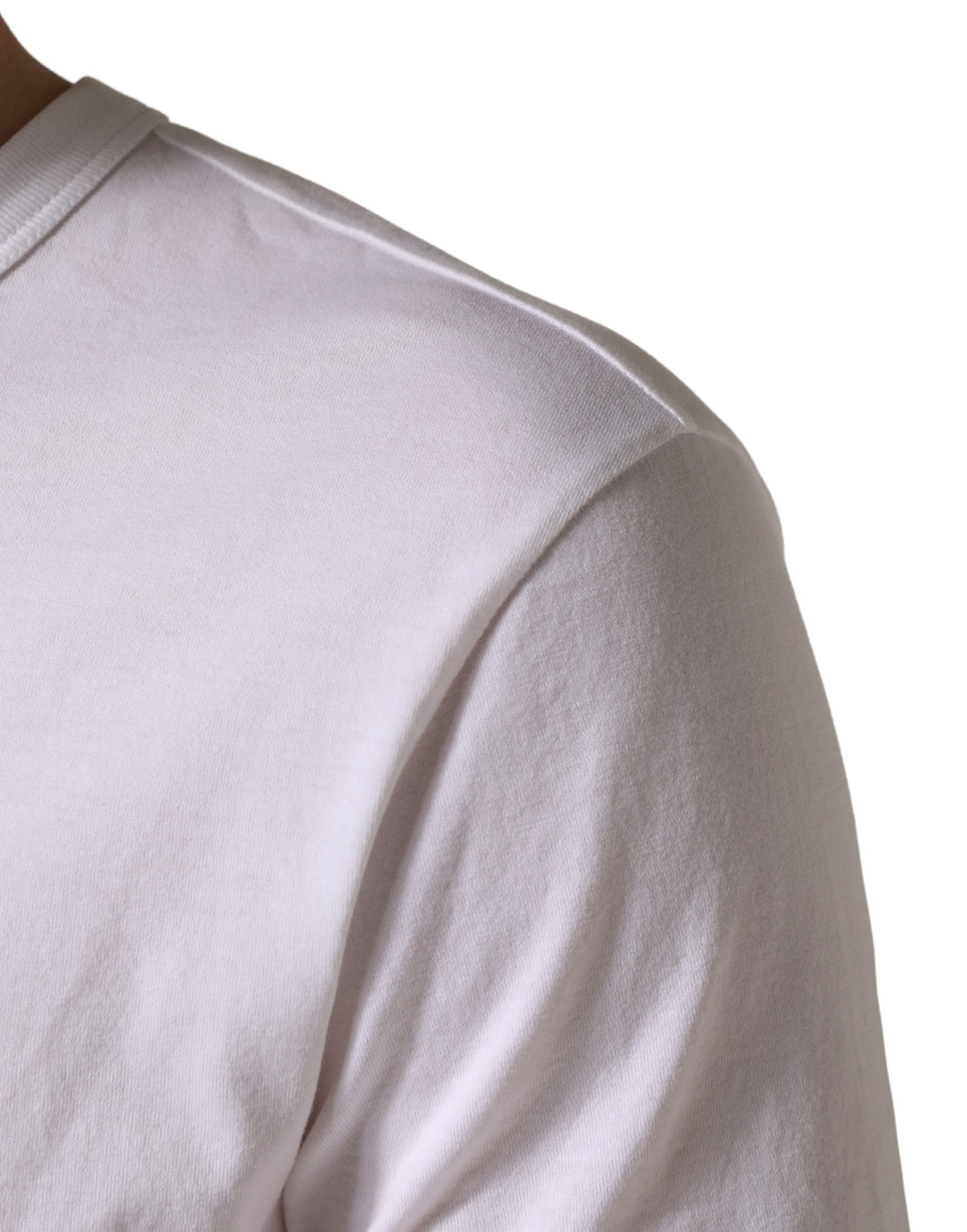 Dolce & Gabbana White DG Cherries Cotton Crew Neck  T-shirt