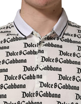 Dolce & Gabbana White Logo Monogram Cotton Men Polo  T-shirt