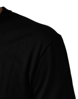 +39 MASQ Black Logo DG Print Cotton Crew Neck T-shirt