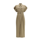 Brunello Cucinelli Beige Cotton Casual Dress