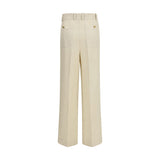 P.A.R.O.S.H. Beige Viscose Casual Pants