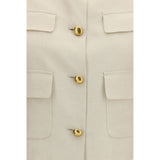 P.A.R.O.S.H. Beige Wool Sleeveless Jacket