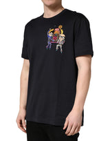 Dolce & Gabbana Black #DGFAMILY Patch Men Crew Neck T-shirt