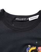 Dolce & Gabbana Black #DGFAMILY Patch Men Crew Neck T-shirt