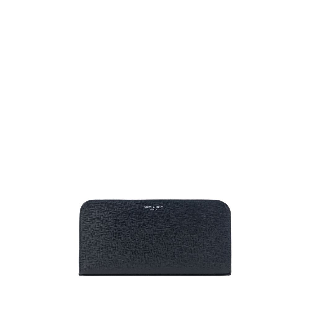 Saint Laurent Black Calf Leather Bos Taurus Wallet