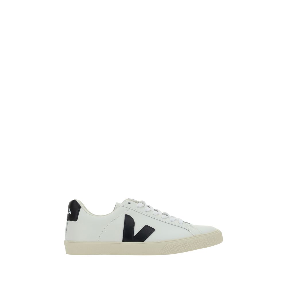 Veja White Calf Leather Bos Taurus Low Top Sneakers