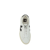 Veja White Calf Leather Bos Taurus Low Top Sneakers