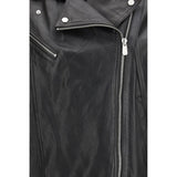 PINKO Black Lambskin Leather Jacket