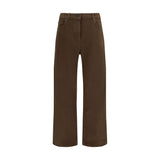 The Row Brown Cotton Straight-Leg Jeans