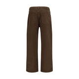 The Row Brown Cotton Straight-Leg Jeans