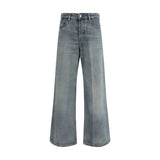 Diesel Blue Cotton Relaxed Fit Jeans
