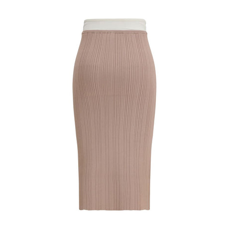 Diesel Multicolor Viscose Midi Skirt