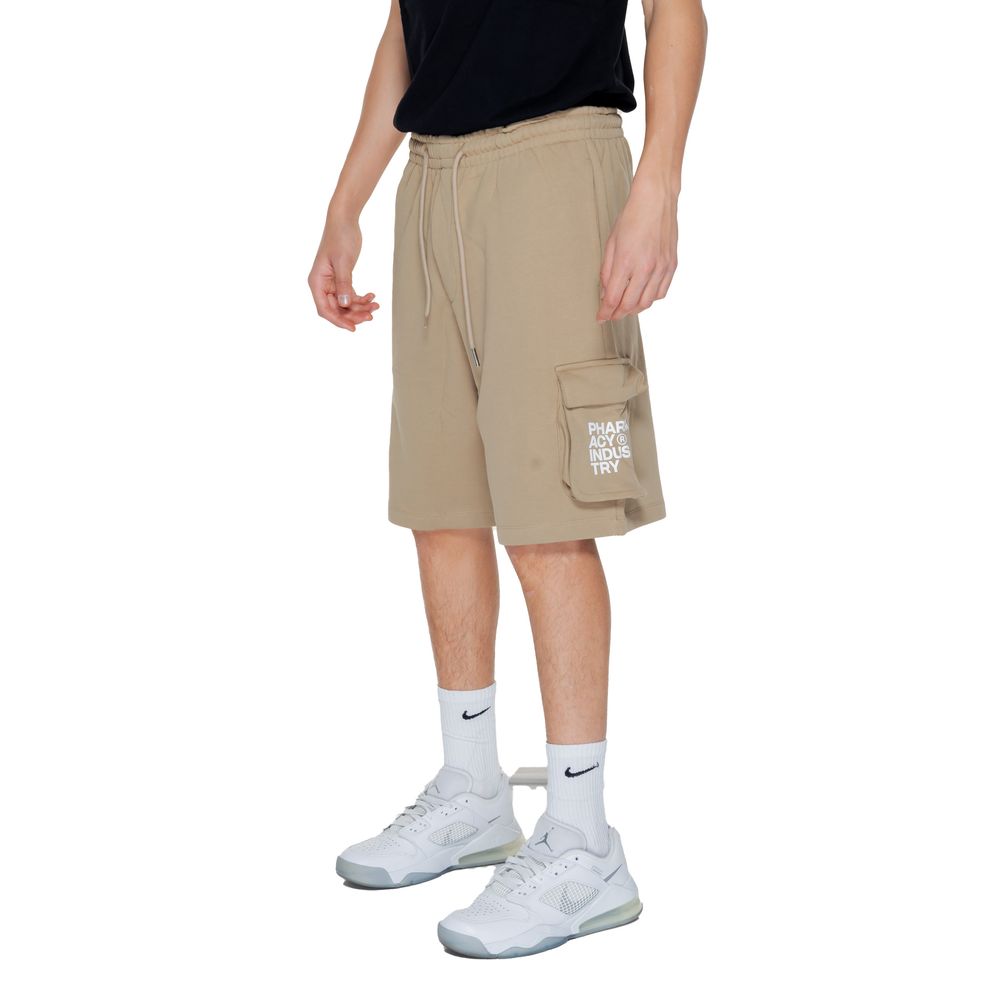 Pharmacy Industry Beige Cotton Bermuda Shorts