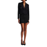 Karl Lagerfeld Black Cotton Mini Skirt