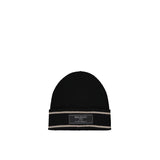 Balmain Black Merino Wool Beanie