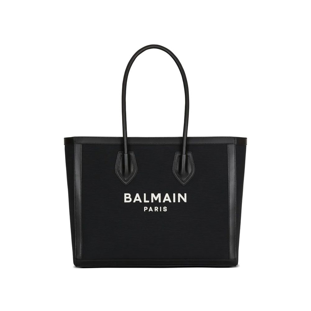 Balmain Black Cotton Tote Bag