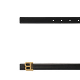 Balmain Black Leather Regular Belt