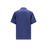 Dolce & Gabbana Blue Silk Shortsleeve Shirt