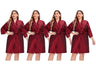PERFEHAIR Salon Client Gown Cape Pack of 4 Hairdressing Robes Smock for Hair Stylist to Hair Cutting Hair Coloring Makeup-Red