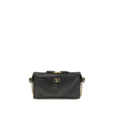 Valentino Garavani Black Lamb Ovis Aries Aries Shoulder Bag