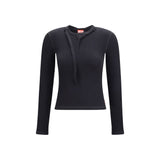 Diesel Black Cotton Long Sleeve T-Shirt