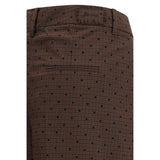 Ganni Brown Elastane Casual Pants